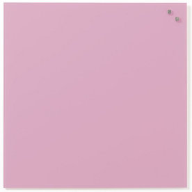 Glassboard magnetisk glastavle 45 x 45 cm, lyserød