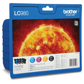 Bläckpatron Brother LC980VALBPDR Flerpack