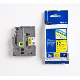 Brother TZe-631 etikettape, 12 mm, svart på gul