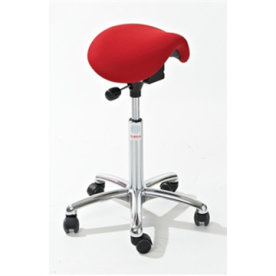 CL Dalton sadelstol, rød, stof, 58-77 cm