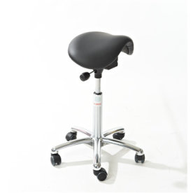 CL Mini sadelstol, sort, kunstlæder, 58-77 cm