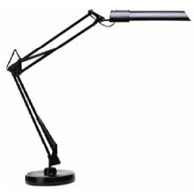 LED-lampa Unilux Swingo M. bordsfot Svart