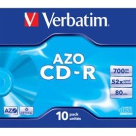 Verbatim AZO CD-R 700MB, Jewelcase, 10 stk