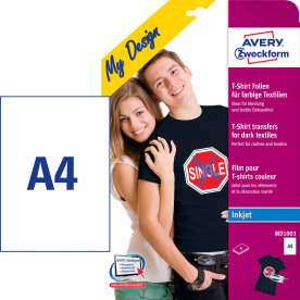 Avery MD1003 T-shirt transferetiketter, 4 ark
