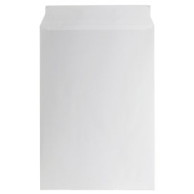 Bong kuvert med pappbaksida, 310x440 mm, vit