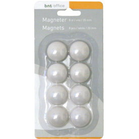 BNT/Office whiteboardmagneter 20 mm, 8 st, vita