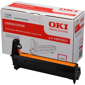 OKI 43870022 lasertoner, röd, 20000s