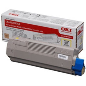 OKI 43872305 lasertoner, gul, 2000s
