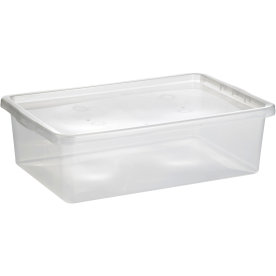 Basic plastlåda inkl. lock, 25 liter, klar