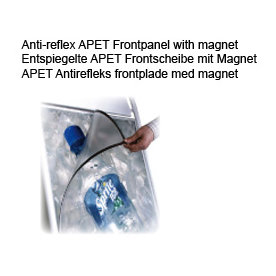 Antireflex frontpanel 53x73 med magnet