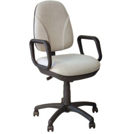 Deluxe kontorsstol med armstöd, grå