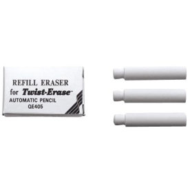 Pentel Twist-Erase suddgummi för stiftpenna, 3 st
