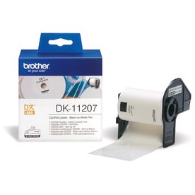 Brother CD/DVD-etikett, plast, 58x58 mm
