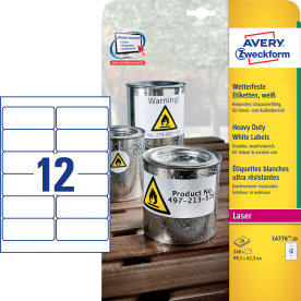 Avery L4776-20 slitstarka etiketter, 99,1x42,3 mm