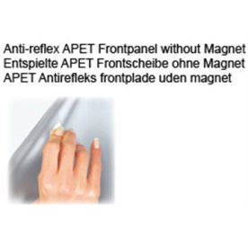Antirefleks frontplade A4 u/magnet 