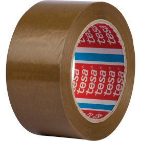 Tesa Packtejp, 50 mm, präglad PVC, brun