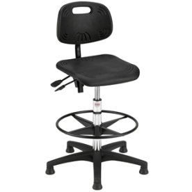 Global Simple Plus arbejdsstol, sort, 49-75 cm