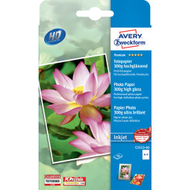 Avery Inkjet fotopapper, glansigt, 10x15 / 300 g /