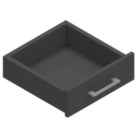 Jive+ enkel låda med lås, antracit laminat D35 cm
