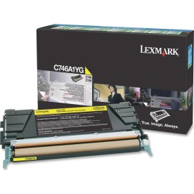 Tonerkassett Lexmark C746A1YG Gul 7000 sidor