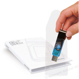 3L USB-ficka, 52,5 x 90 mm, självhäftande, 10 st