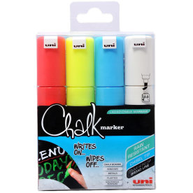 Uni PWE-8K Chalk Marker | 8 mm | 4 st.