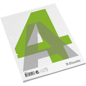 Esselte standardblock A4, linjerat, topplimmat.