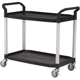 Lomax rullbord i plast – 2 hyllor, 110x52x95 cm