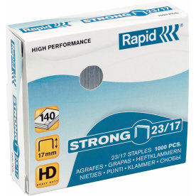 Rapid Strong 23/17 häftklamrar, 1000 st.