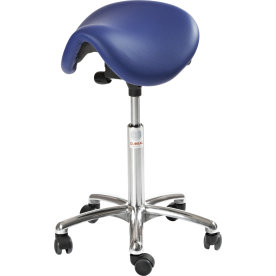 CL Dalton sadelstol, blå, kunstlæder, 58-77 cm