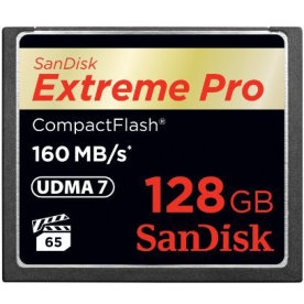 SanDisk Compact Flash Extreme Pro128 GB minneskort