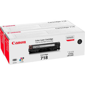 Lasertoner Canon 718BK Svart 2x 3400 sidor