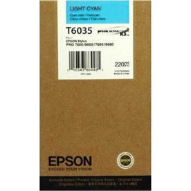 Epson C13T603500 blækpatron, Lys blå, 220ml