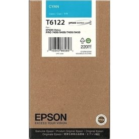 Epson C13T612200 blækpatron, blå, 220ml