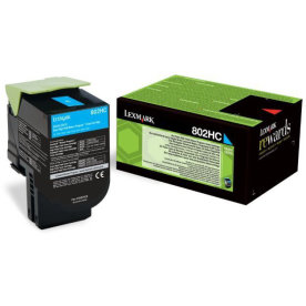 Lasertoner Lexmark 802HC/80C2HC0 Blå 3000 sidor