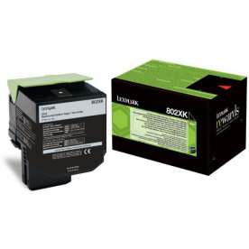 Lexmark 80C2XK0 lasertoner, sort, 8000s