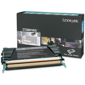 Lasertoner Lexmark C736H1KG Svart 12 000 sidor