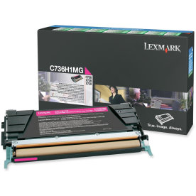 Lasertoner Lexmark C736H1MG Röd 10 000 sidor