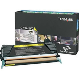 Lasertoner Lexmark C736H1YG Gul 10 000 sidor