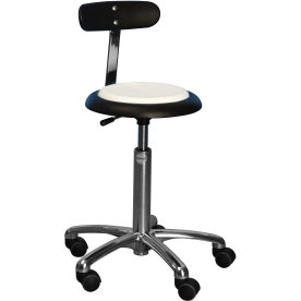 CL Micro stol m/ ryglæn, hvid, kunstlæder