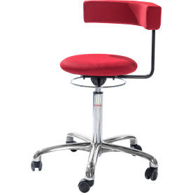 CL Saturn stol, rød, kunstlæder, 49-69 cm