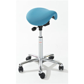 CL Mini sadelstol, blå, stof, 58-77 cm