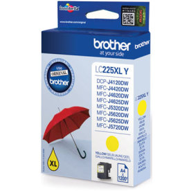 Brother LC225XLY bläckpatron, gul, 1200 s