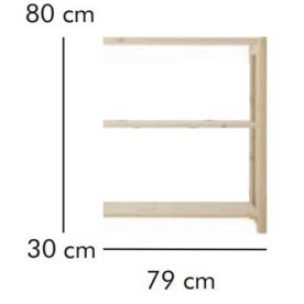 ABC Tillbyggnadsdel, HxBxD: 80x79x30 cm, natur