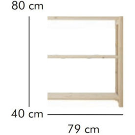 ABC Tillbyggnadsdel, HxBxD: 80x79x40 cm, natur