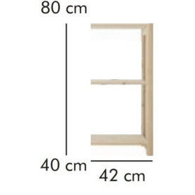 ABC Tillbyggnadsdel, HxBxD: 80x42x40 cm, natur