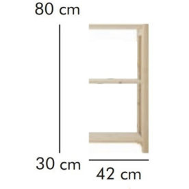 ABC Tillbyggnadsdel, HxBxD: 80x42x30 cm, natur