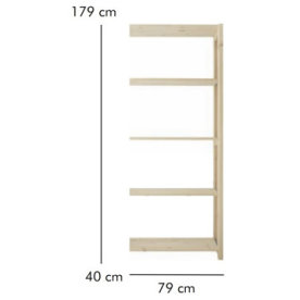 ABC Tillbyggnadsdel, HxBxD: 179x79x40 cm, natur