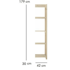 ABC Tillbyggnadsdel, HxBxD: 179x42x30 cm, natur
