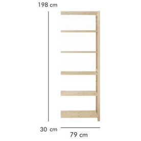 ABC Tillbyggnadsdel, HxBxD: 198x79x30 cm, natur